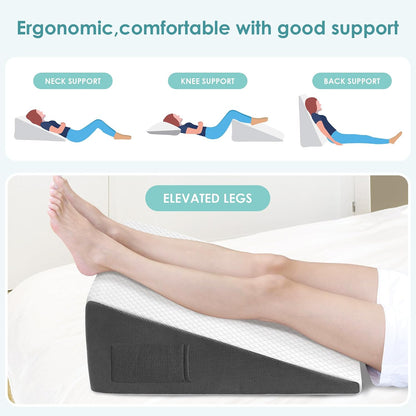 Cozymaker 10-inch Adjustable Leg Elevation Pillows for Swelling Pain Relief