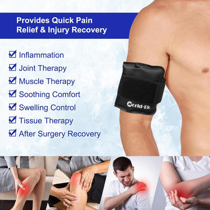 Gel Soft Flexible Ice Packs for Injuries, Reusable Cold Pack, Hot Cold Compress for Joint&Muscle Pain, Surgery Recovery, Inflammation, Swelling, Face, Head, Wrist, Ankle&Foot Injury, 4 Pack-5.1"x6.3"