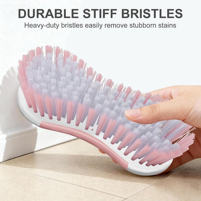 SetSail Scrub Brush, Heavy-Duty Scrub Brushes for Cleaning with Stiff Bristles Cleaning Brush for Shower, Bathroom, Carpet, Kitchen and Bathtub Scrubber - 2 Pack | Durable Bristles Ergonomic Non-Slip Tpr Grip. U-Style Hanging Loop for Storage. Use for