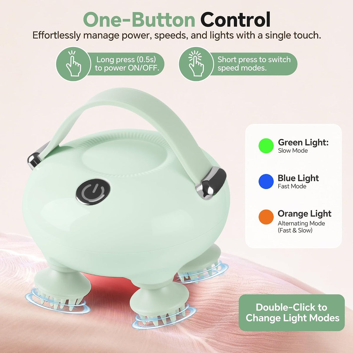 Scalp Massager, Head Massager Scalp with Tangle-Resistant Design