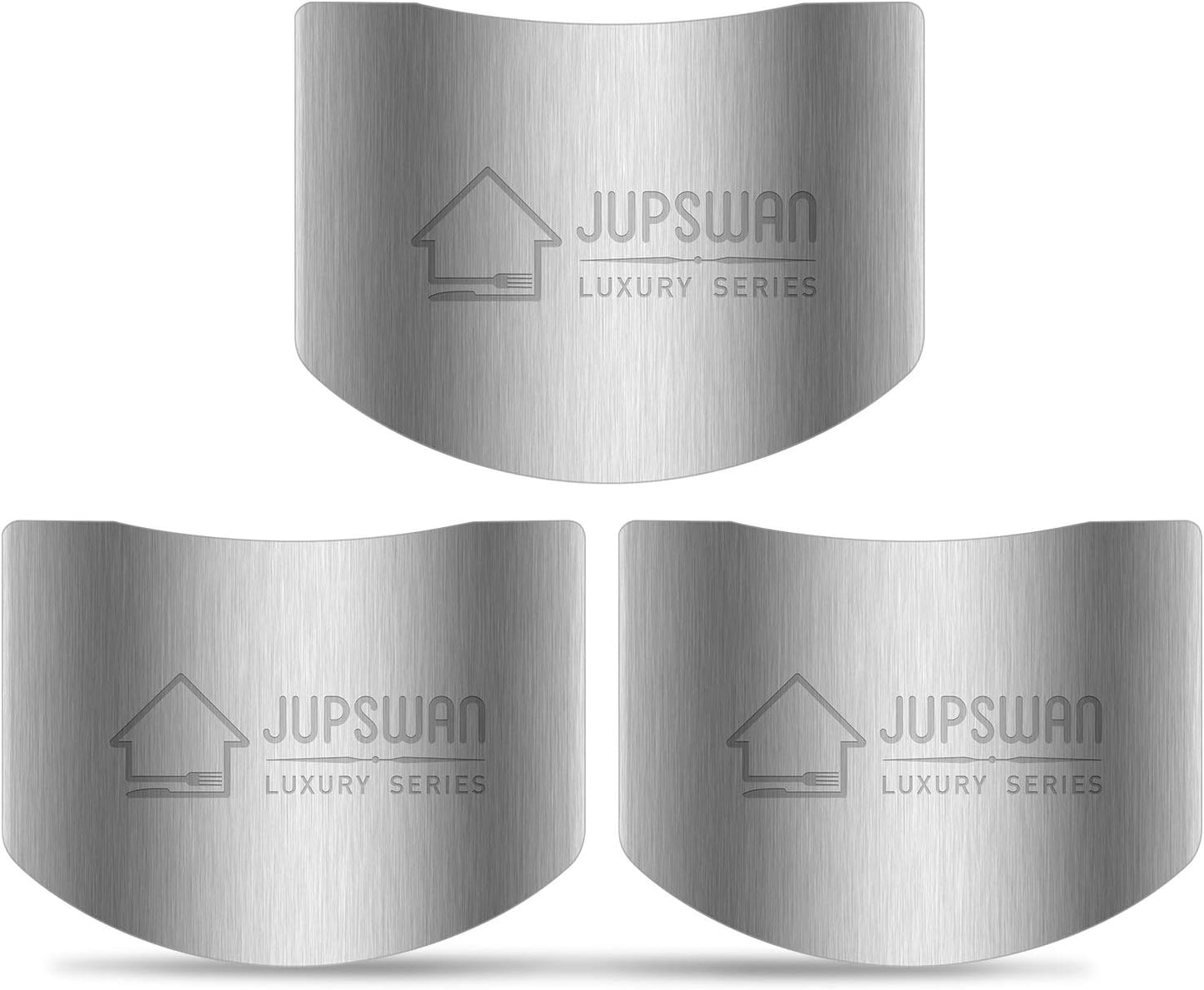 Jupswan Finger Guards for Cutting Stainless Steel Knife Cutting Protector Kitchen Tool Chef Knife Finger Guard for Food Chopping Cutting Avoid Hurting (3-Pack)
