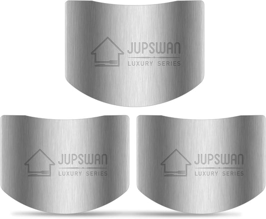 Jupswan Finger Guards for Cutting Stainless Steel Knife Cutting Protector Kitchen Tool Chef Knife Finger Guard for Food Chopping Cutting Avoid Hurting (3-Pack)