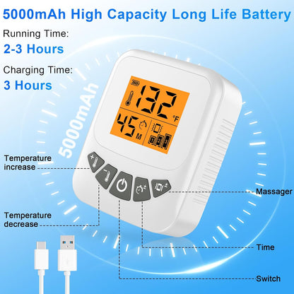 Feet Warmers, 5000mAh Rechargeable Foot &Ankle Heating Pad for Circulation