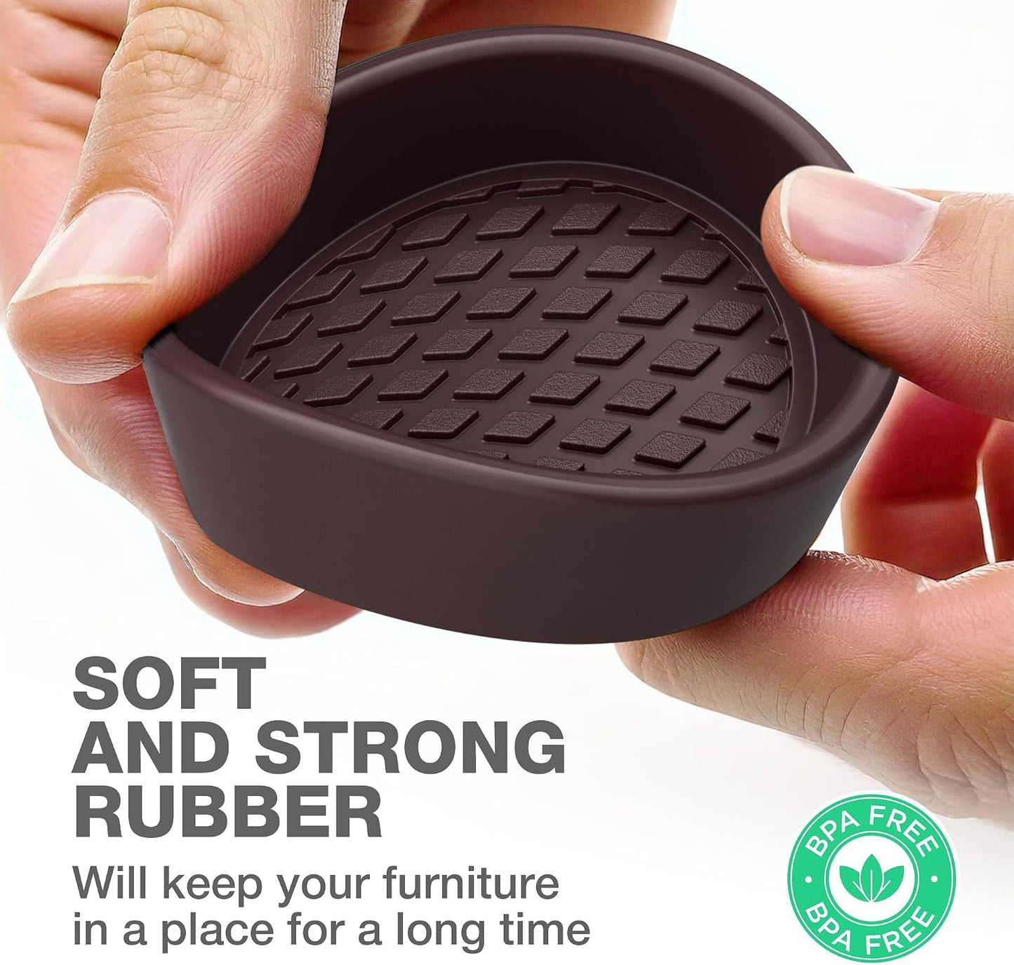 X-Protector Furniture Cups - 8 PCS 2.2" - Non Slip Furniture Pads (Round) | Transparent Floor Protectors - Bed Stoppers to Prevent Sliding - Keep Furniture from Sliding on Floor!