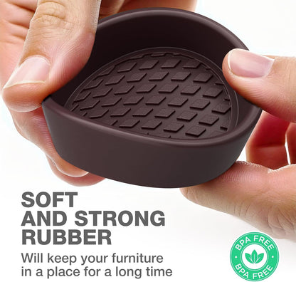 X-Protector Furniture Cups - 8 PCS 2.2" - Non Slip Furniture Pads (Round) | Transparent Floor Protectors - Bed Stoppers to Prevent Sliding - Keep Furniture from Sliding on Floor!