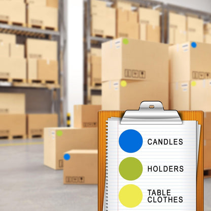 Fluorescent Green Dot Stickers, 2 Inch, 500/Roll | Writable Matte Paper Circle Stickers for Inventory, Classrooms, Offices, Retail, and Color Coding. Made in USA