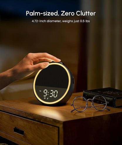 Sound Machine, Alarm Clock, Night Light, Screen-Free Sleep Routine | 30 Sounds, 10 Gentle Alarms, Sleep Timer, White Noise Machine for Sleep, Adults, Bedroom, Nightstand, Office, Travel(Cream)