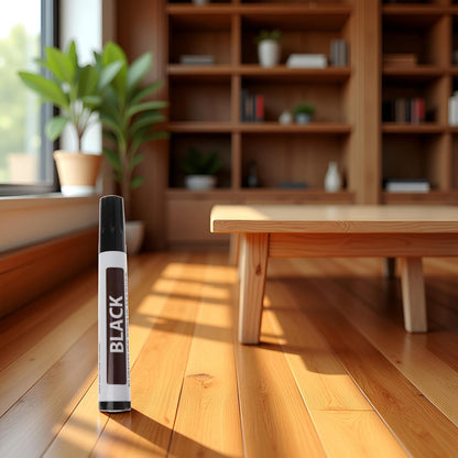 Black Furniture Repair Wood Cabinet Floor Touch Up Markers Scratch Filler Remover - Mahogany Wood Polish and Care Wood Floor Markers Repair Kit(ZS295)