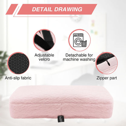 SPRING SEAON Desk & Office Chair Arm Pads Covers Fuzzy Memory Foam Pads