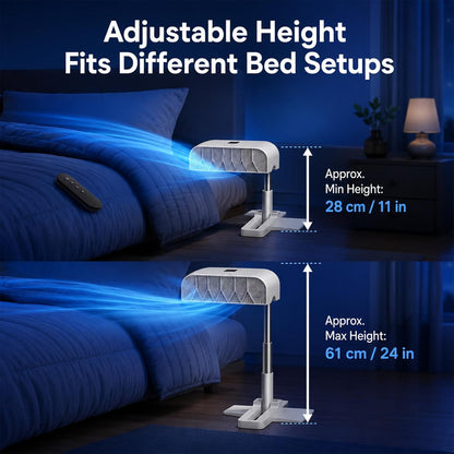 Midnight Bed Cooling System, Bed Fan Under Sheets, Cooling Bed Fan for Hot Sleepers, Ideal Summer Gift, 5-level adjustment, for 22cm/8.66 in to 53cm/20.86 in Mattress