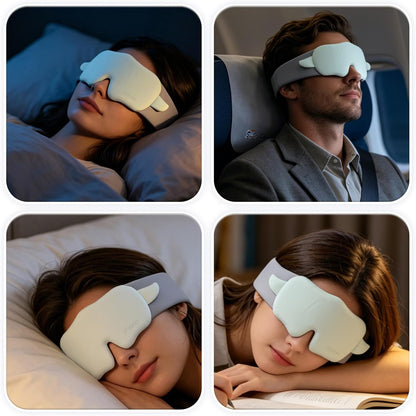 22mm Mulberry Silk Sleep Mask,3D Lash Friendly Eye Mask Adjustable Gray