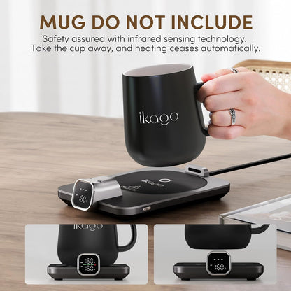 IKAGO Coffee Mug Warmer for Desk, 1°F Precision Control, Smart Cup Heater
