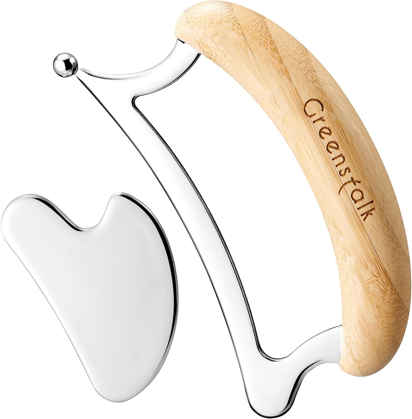 Stainless Steel Gua Sha Muscle Scraper Tool for Muscle Relief, Wooden Massage Tools,Body Guasha Tool, Portable Body Scrapers Tool for Neck, Back, Feet Recovery.