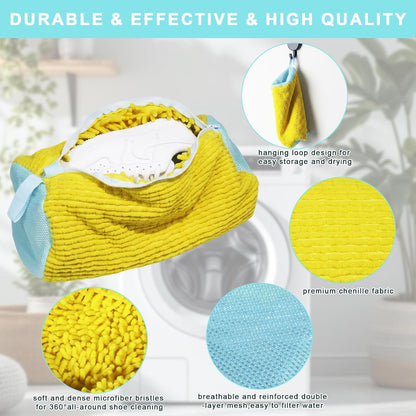 2PCS Shoe Washing Machine Bag With Zipper,Heavy Duty Shoe Washing Bag,Grey | sneaker washing machine bag,sneaker bag for washing machine,laundry shoe bag for washing machine,tennis shoes washing bag