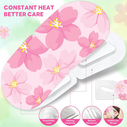 60 Pack Steam Eye Masks Disposable, Heated Eye Mask Warm Compress for Eyes