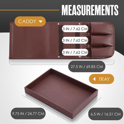 Houseables Armchair Caddy, Recliner Accessories, Armrest Organizer, Brown | Houseables Arm Chair Caddy, Sofa Armrest Organizer, Remote Control Holder for Recliner, Couch Pouch Pocket, Sofa Side Storage