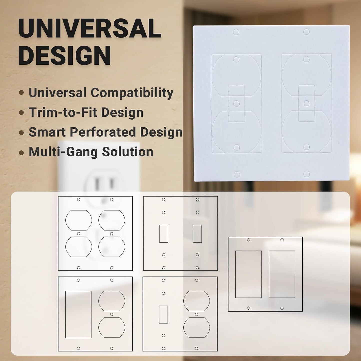 CARGEN Outlet Insulation Foam Pads Wall Draft Sealers 3mm EVA 30PCS Single | High-density flexible buffer requires no manual cutting; punch out unwanted sections for a custom fit