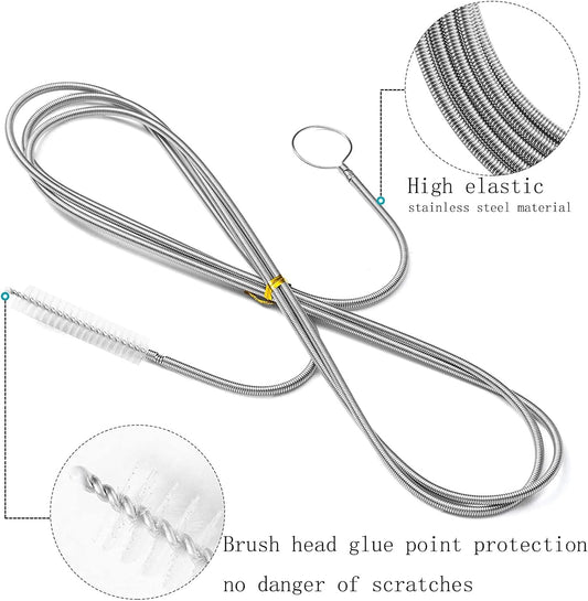 Long Wire Brush sunroof Drain Cleaning Tool for car and Fridge 60-inch X 2/5 inch