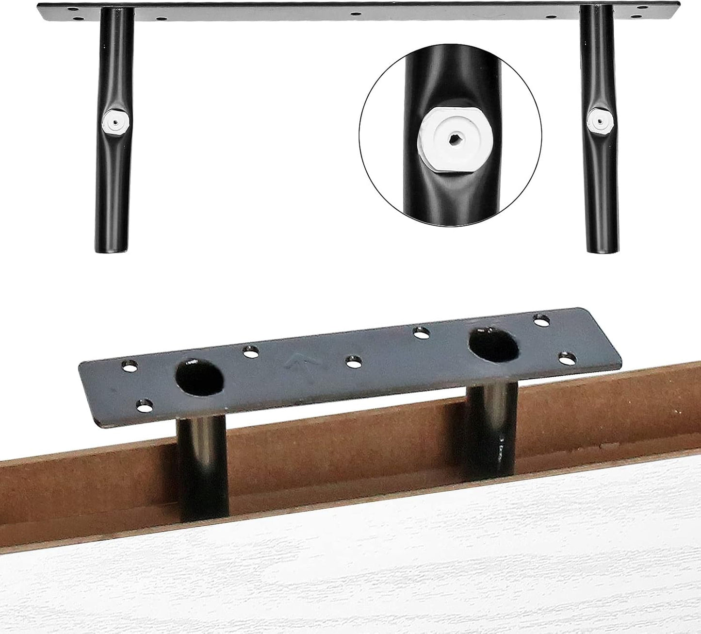 QEEIG Bathroom Shelves Over Toilet - Wall Mounted Floating Shelves Toilet Paper Storage Small Farmhouse Decor Shelf 16 inch Set of 3, Rustic Brown (019-BN3)