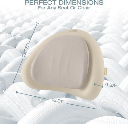 Skechers Lumbar Pillow Premium Memory Foam,Double-Layer-Office Chair Cushion for Tailbone Pain Relief,Butt Pillow for Office Chair,Car seat Cushion,Long Sitting Office Workers,and Car Drivers,Black