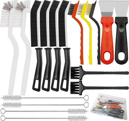 18PCS Crevice Cleaning Brush Hard Bristle Scrub Brushes for Gaps with Box | Cleaning Brush Grout Brush Deep Cleaning Tile Lines, Window Groove, Sliding Door, Shutter, Sink, Stove, Corner, Bottle