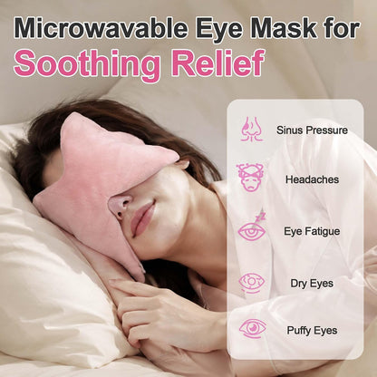 SPRING SEAON Microwavable Sinus Mask,Warm Cold Compress Eye Mask