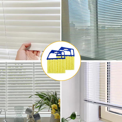 2 Pcs Blinds Cleaner Duster Tool 7 Finger Microfiber Washable Mini Window Dusters for Cleaning Dust Remova for Window Air Conditioner Vent Fans Venetian Shades Wood Blinds Dust Dirt