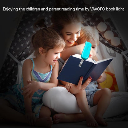 VAVOFO USB Rechargeable Bookmark Reading Light, Blue Light Blocking Amber LEDs for Bedtime Reading - Clip On, 9 Lighting Modes