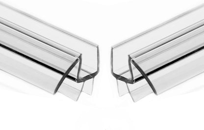 eatelle Shower Door Bottom Seal with Drip Rail for 3/16 (5mm) Thick Glass, 36" Long Sweep - Ultra Clear Polycarbonate