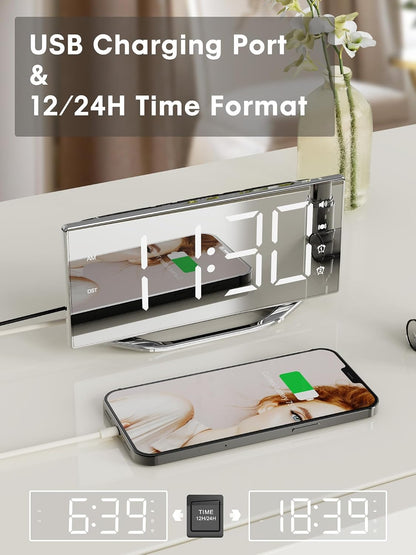 PPLEE Extra Loud Vibrating Alarm Clock with Bed Shaker