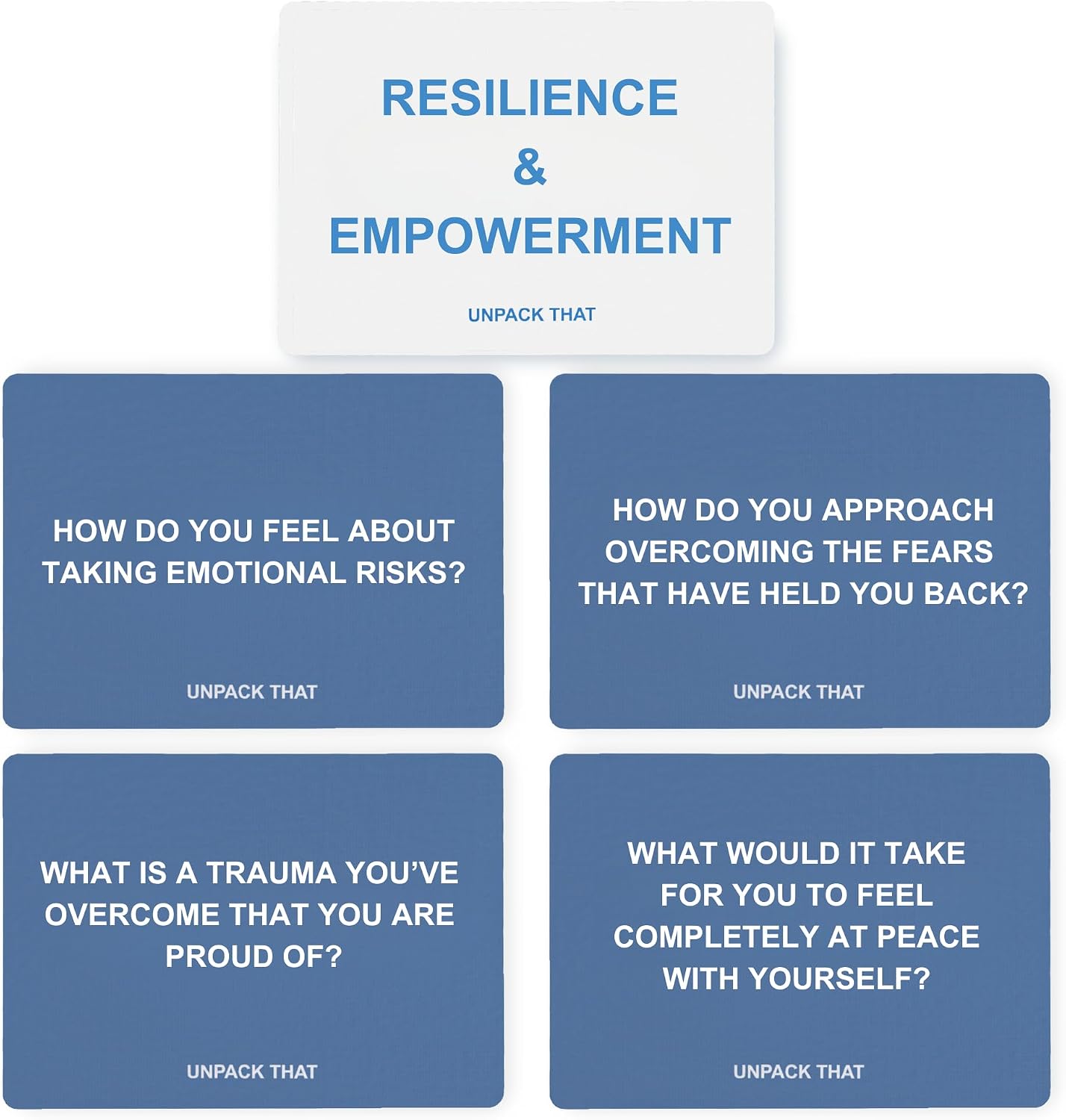 UNPACK THAT Self-Exploration Card Deck Personal Growth Cards - 100 Deep Questions for Self-Discovery, Mindfulness & Emotional Healing | Journal Prompt, for Her