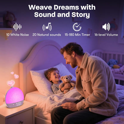 Wake Up Light Sunrise Alarm Clock, White Noise Sound Machine