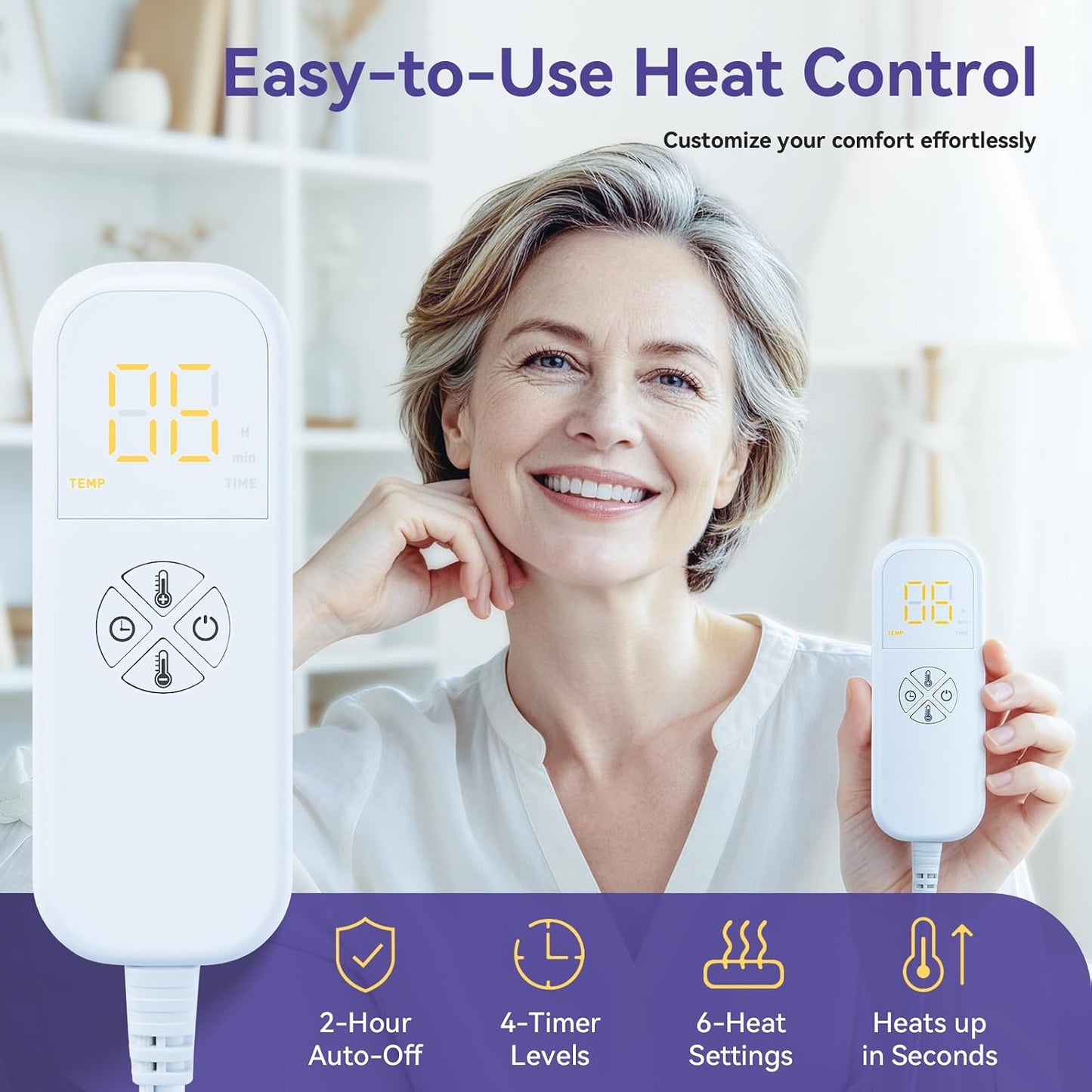Heating Pad for Back, Neck & Shoulders Pain Relief