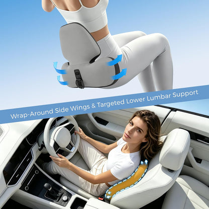 BEBAS Lumbar Support Pillow for Car, Memory Foam Back Cushion for Driving