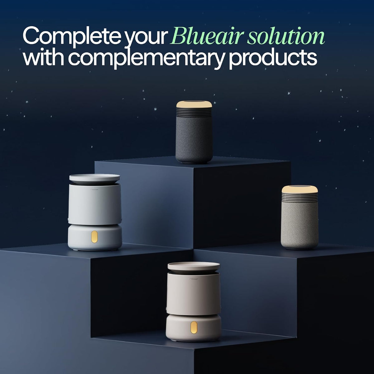 BLUEAIR Air Purifiers with Sunrise Alarm Clock for Home Bedroom Dorm, Beige