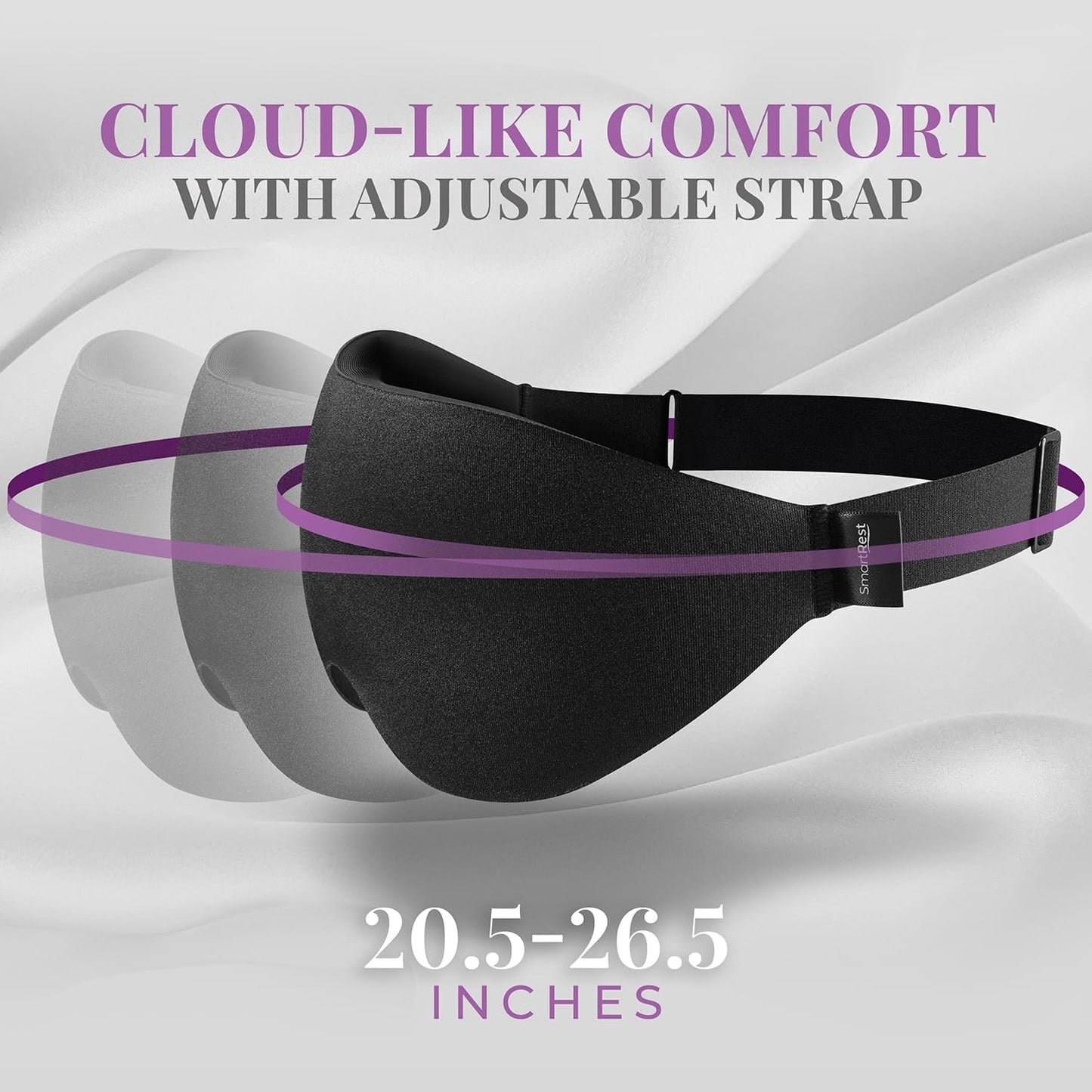 Sleep Mask [2 Pack] - Eye Mask for Sleeping - Ultra Lightweight for Side Sleepers, Contoured, 100% Blackout Sleeping Masks for Women and Men, Blindfold and Eye Covers - S1 Black