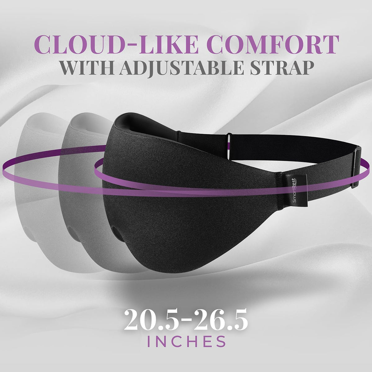Sleep Mask [2 Pack] - Eye Mask for Sleeping - Ultra Lightweight for Side Sleepers, Contoured, 100% Blackout Sleeping Masks for Women and Men, Blindfold and Eye Covers - S1 Black