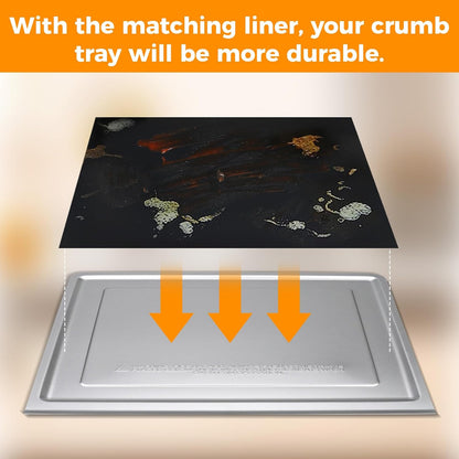 4 Pack Air Fryer Liners for Ninja Flip Toaster Oven, Non-stick Reusable | Oven Liners for Bottom of Oven, for Ninja SP101 SP201, Durable for Long Time Use, Cuttable, Cut Down Cleaning Work