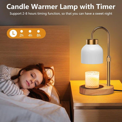 Candle Warmer Lamp with Timer Dimmer, Height & Brightness Adjustable