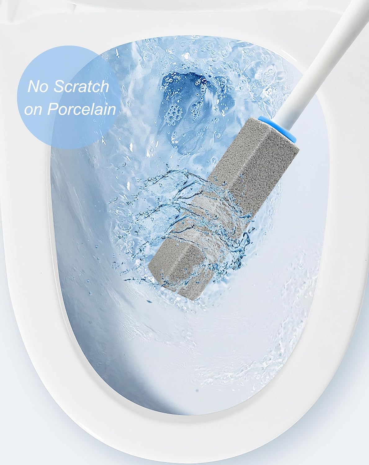 10 Pack Toilet Pumice Stone with Extra Long Handle, Pumice Stone for Toilet Cleaning, Toilet Bowl Cleaner, Removing Hard Water for Toilet, Sink, Tile and Pool, 2 Wands+10 Stones