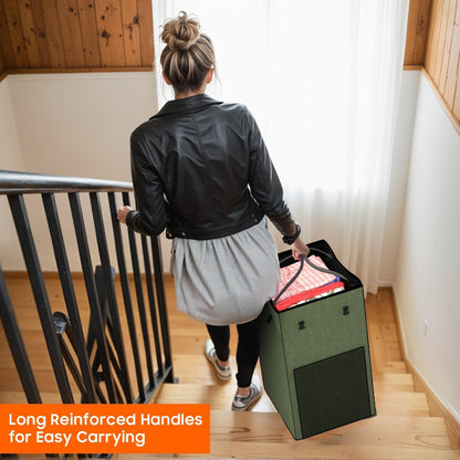 Laundry Hamper with Wheels, 150L Rolling Laundry Basket with Bag & Handles | Sturdy Metal Frame | Removable Bag | Large & Tall Dirty Clothes Hampers for Laundry Room, Bedroom, Dorm, Bathroom-Black