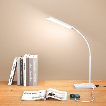 Vansuny Clip on LED Desk Lamp, Eye-Caring USB Reading Light for Home Office