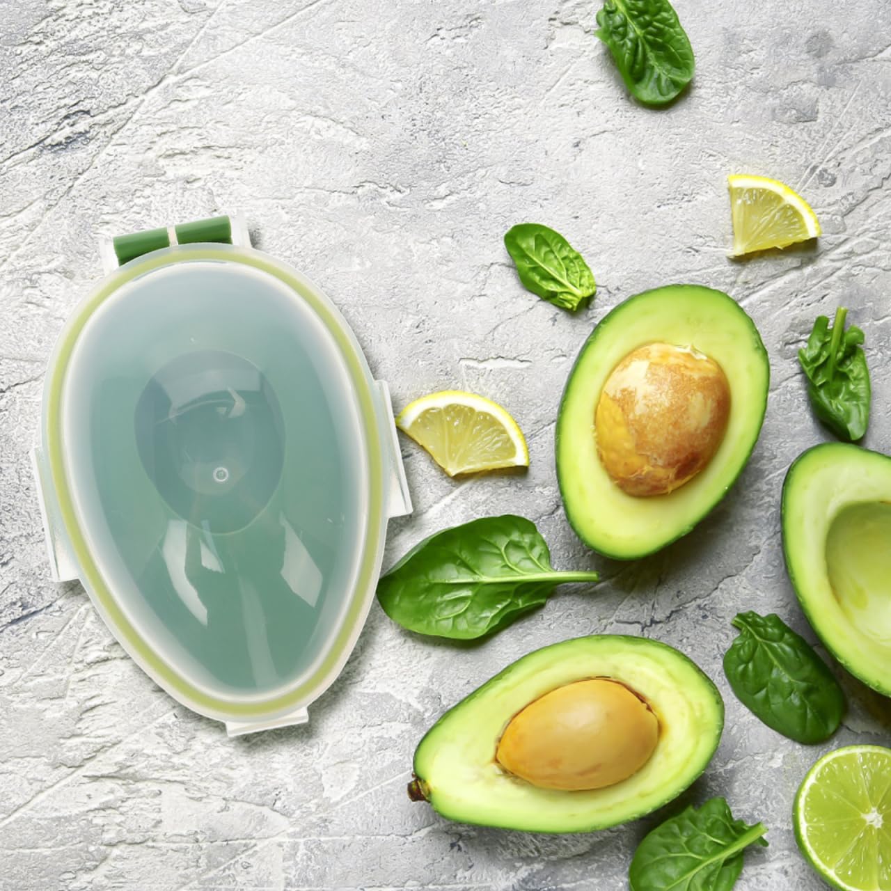 OSALADI Avocado Storage Box Transparent Avocado Keeper for Refrigerator Reusable Fruit Food Container One-Piece Fresh Keeping Box 5.70 X 4.33 X 3.14 in