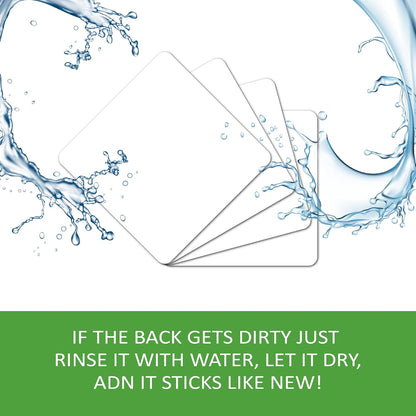 SVNOOC Dry Erase Stickers for Whiteboard Desk Refrigerator Home Office 4x6 in, Reusables Labels for Storage Bins (6 Pack)