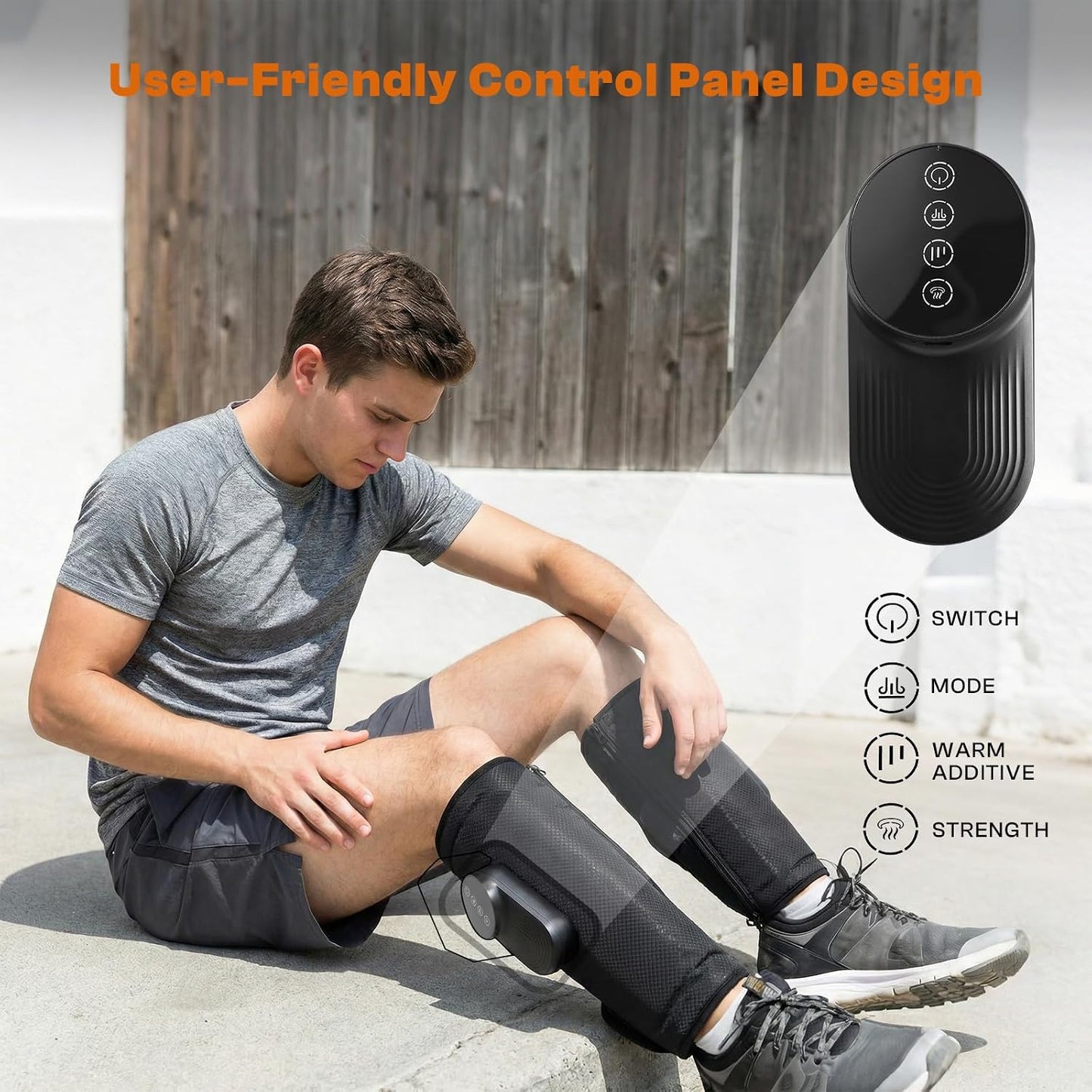 Cordless Leg Massager for Relaxation, Portable Calf Massager with 3 Massage Modes & Heat, Adjustable Straps, Washable Oxford Fabric, Gift for Men Women at Home, Office, Gym (1 Piece)