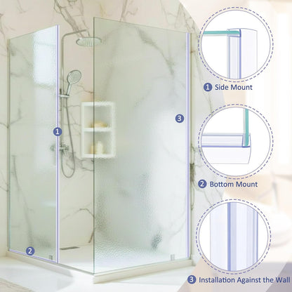 Frienda 2 Pcs Shower Door Bottom Seal 3/8" x 36'' Clear PVC Glass Door Sweep Shower Frameless Seal Strip for Replacement Stopping Leaks and Creating Water Barrier