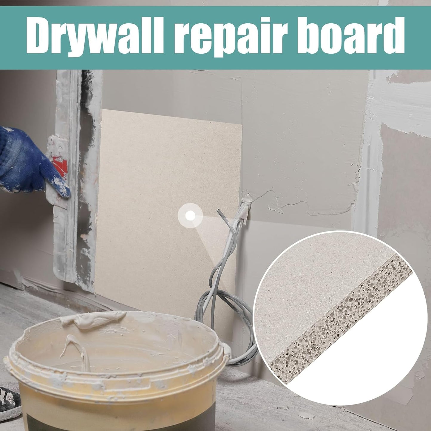 Drywall Repair Panel Drywall Patch Panel for Wall Repair(4 Pieces,12" x 12" x 1/2")