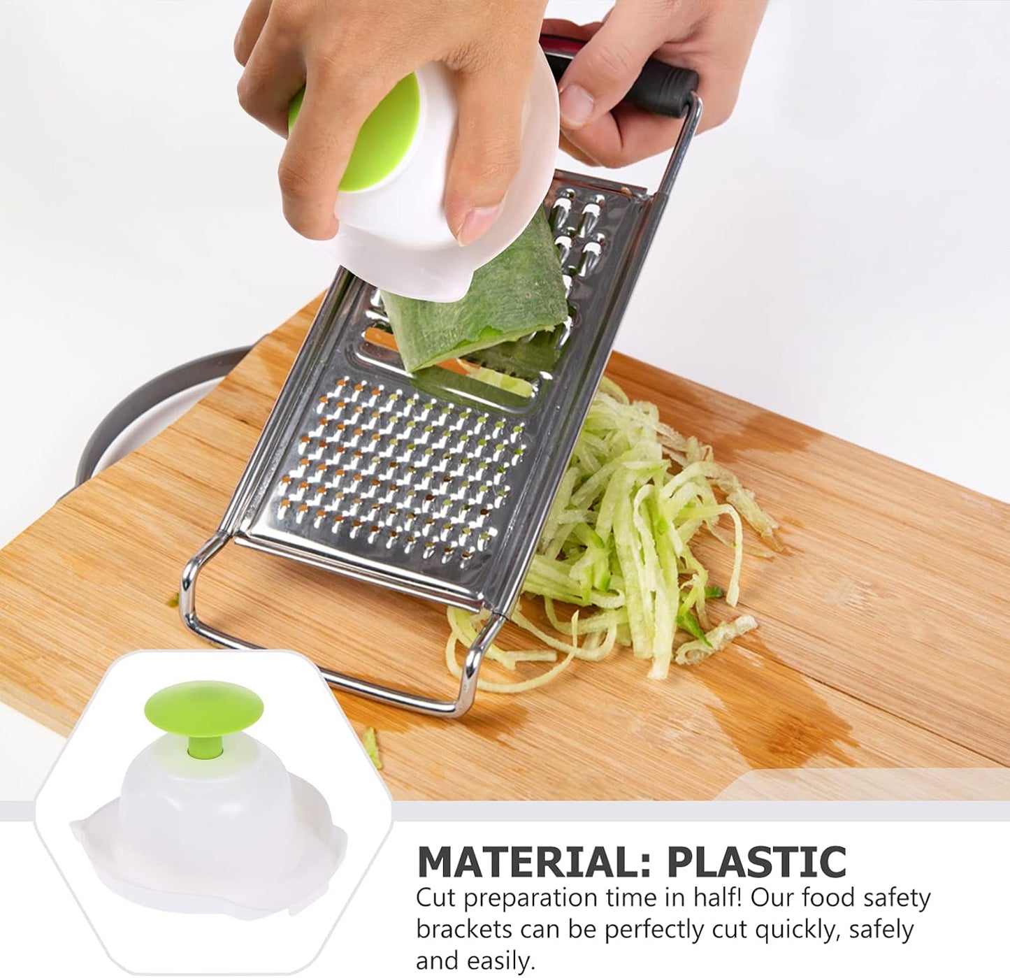 Yardwe Food Safety Holder Mandoline Slicing Tool Food Slicer Cutter Veggie Shredder Finger Hand Guard Anti Cut for Mandoline Cutting Chopping and Grating