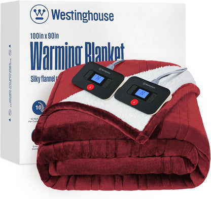 Westinghouse Heated Throw Blanket, 50"x60", Charcoal, ETL Certified