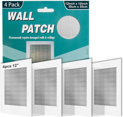8Pcs 6 Inch Drywall Patch, Wall Repair Patches Wall Hole Repair Patch | Wall Patch for Aluminum Metal Sheetrock Ceiling, Self-Adhesive Fiberglass Repair Kit(6"x 6")